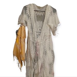 White Lace Kimono Cover-Up